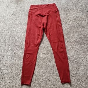 Curves and Combat Boots Deep Red Snakeskin Legging